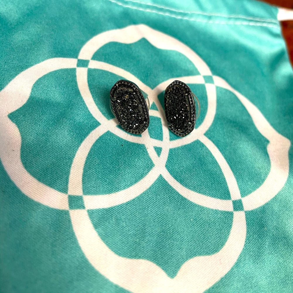 Kendra Scott Gunmetal stud earrings